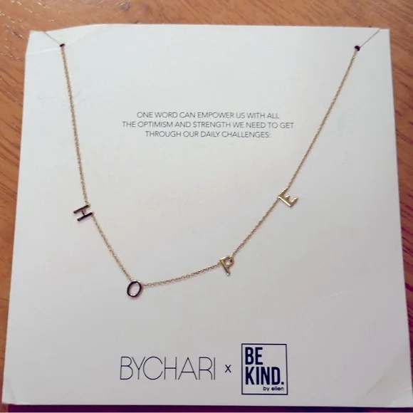 BYCHARI Jewelry Bychari Hope Necklace Poshmark